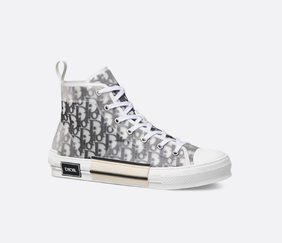 B23 High-Top Sneaker White and Black Dior Oblique Canvas